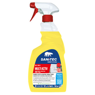 Immagine di Sgrassatore disinfettante Multi Activ Limone - 750 ml - Sanitec [1838-S]