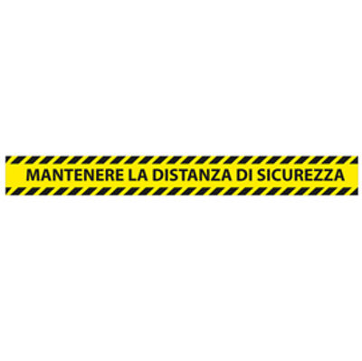 Immagine di Conf. 5 adesivi da terra L90xH10cm "MANTENERE LA DISTANZA DI SICUREZZA" [1605066]