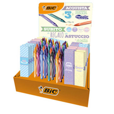 Immagine di Penne Gelocity Quick Dry - punta 0,7 mm - colori assortiti - Bic - expo 98 pezzi [999459]