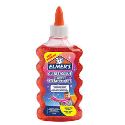 Immagine di Flacone 177 ml Colla Glitterata ROSSA Liquida Slime Elmer's Newell [2109489]