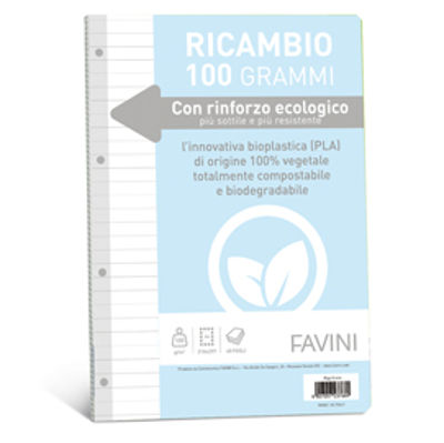 Immagine di Ricambi c/rinforzo ecologico - A4 - 100 gr - 40 fg - 1 rigo - Favini [A477404]