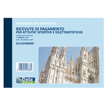 Immagine di Blocco ricevute di pagamento per attività sportive dilettantistiche - 50/50 copie autoricalcanti - 11,5x16,5 cm - DU1625800 - Data Ufficio [DU162580000]