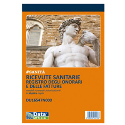 Immagine di Blocco ricevute sanitarie registro degli onorari - 50/50 copie autoricalcanti - numerate - 21,5x14,8cm - DU16547N000 - Data Ufficio [DU16547N000]