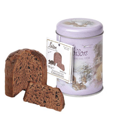 Immagine di Panettoncino Cioccolato, Gift box in lattina 100g Loison [9201]