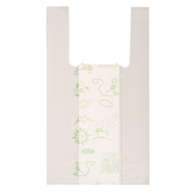 Immagine di Shoppers Mini - 22x40 cm - mater-bi - bianco - scatola 500 pezzi [M06602040035]