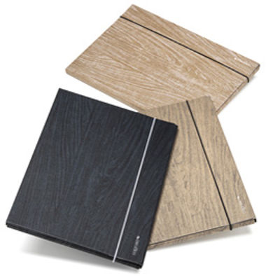 Immagine di Cartella 3 lembi Colorosa Wood - 25x35x1 cm - colori assoriti - Ri.Plast [36W05]