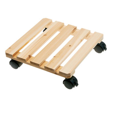 Immagine di Trolley portavaso in legno - 30 x 30 cm - Verdemax [5151]