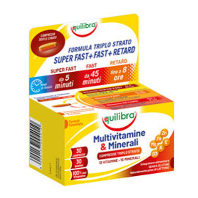 Immagine di Integratore Multivitamine & Minerali - 30 compresse triplo strato (1,5 gr cad.) - Equilibra [VIA]