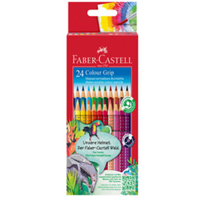 Immagine di Matite colorate Color Grip - acquerellabili - Faber Castell - scatola 24 pezzi [112470]