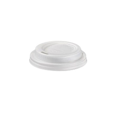 Immagine di Tappo per bicchiere - in CPLA - bianco - 115 ml - Leone - conf. 1000 pezzi [Q3008.100]