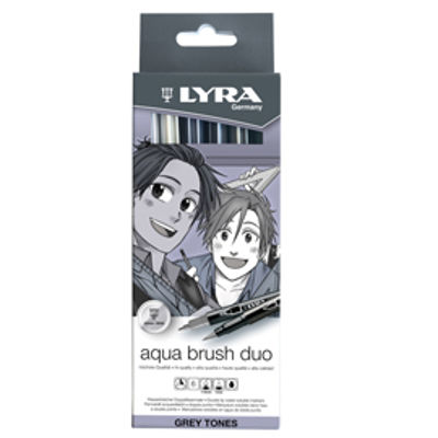 Immagine di ASTUCCIO 6 PENNARELLI AQUA BRUSH DUO LYRA Scala di Grigio L6521063 [L6521063]