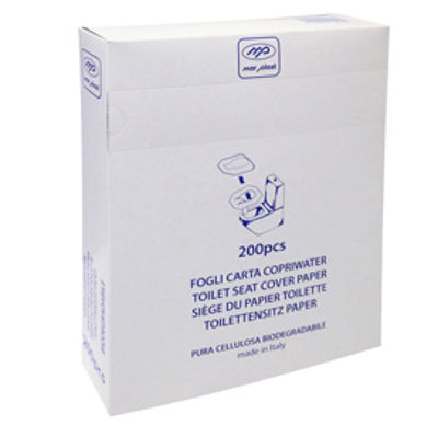 Immagine di Copri water rettangolare - in carta - 42 x 37,5 cm - Mar Plast - conf. 200 pezzi [A99912]