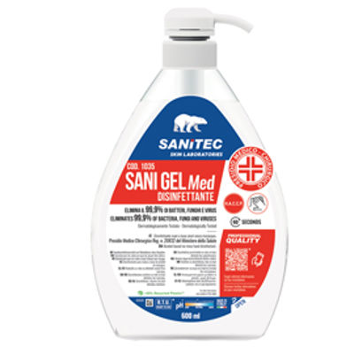 Immagine di Sani Gel Med igienizzante mani - 600 ml - Sanitec [1035]