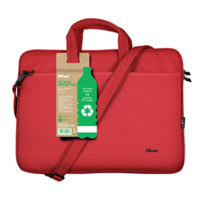 Immagine di Borsa per notebook Bologna - ecocompatibile - da 16'' - rosso - Trust [24449]