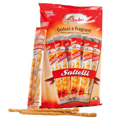 Immagine di Grissini Saltelli - 240 gr - multipack 18  monoporzioni - Valledoro [VAGRS]