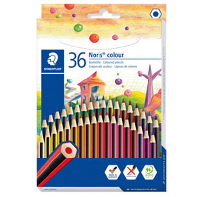 Immagine di Matite colorate Noris Colour - in Wopex - colori assortiti - Staedtler - astuccio 36 pezzi [185 CD36]