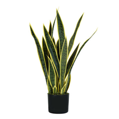 Immagine di Pianta ornamentale Sansevieria - artificiale - polietilene - 21 foglie - 75 cm - King Collection [P2150075]