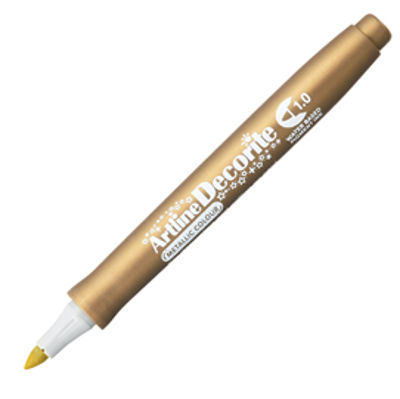 Immagine di Marcatore Decorite - punta tonda - 1.0 mm - oro - Artline [A EDFM-1/O]