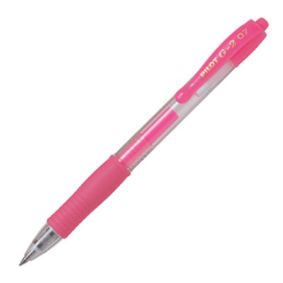 Immagine di Roller gel a scatto G-2 - punta 0,7mm - rosa neon - Pilot [001379]