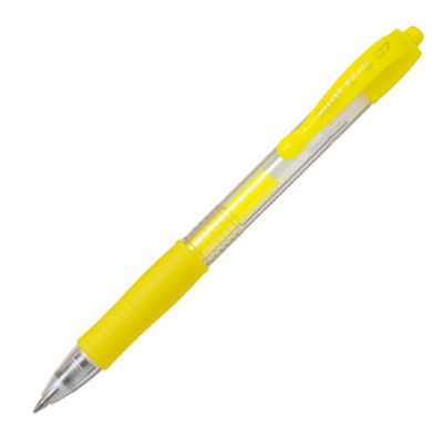 Immagine di Roller gel a scatto G-2 - punta 0,7mm - giallo neon - Pilot [001383]