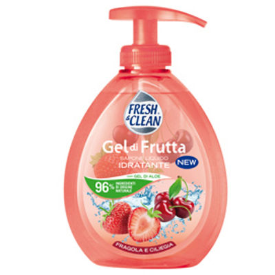 Immagine di Sapone Gel - liquido - fragola/ciliegia - 300 ml - FreshClean [7-1196]