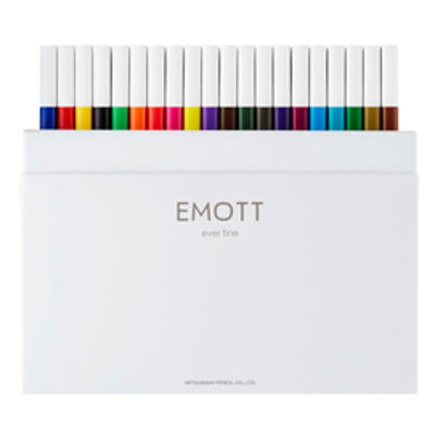 Immagine di Fineliner Emott - tratto 0.4 mm - colori assortiti standard - Uni Mitsubishi - conf. 40 pezzi [M PEM-SY 40C]