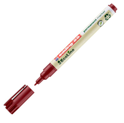 Immagine di Marcatore permanente 25 Ecoline - punta tonda 1.0 mm - rosso - Edding [4-25002]