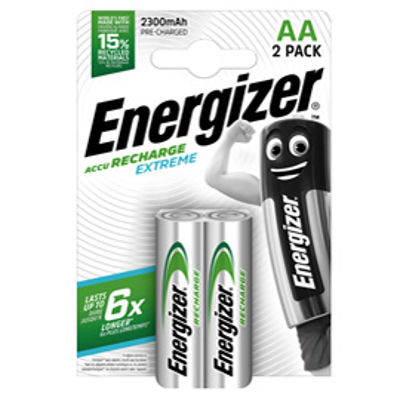 Immagine di Pile AA Extreme - ricaricabili - Energizer - blister 2 pezzi [E300849500]