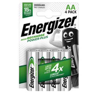 Immagine di 4 PILE RICARICABILI STILO AA ENERGIZER HR6 AA 2000V [E300626700]