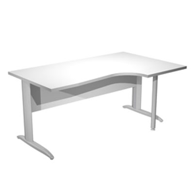 Immagine di Scrivania Compact Destro - 160 x 60/80/100 cm - piano bianco - Artexport [008K211/3/AR]