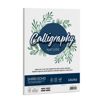 Immagine di Carta Calligraphy Nature Shiro Eco - A4 - 120 gr - gesso - Favini - conf. 50 fogli [A690904]