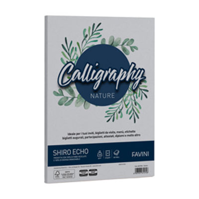 Immagine di Carta Calligraphy Nature Shiro Eco - A4 - 120 gr - cenere - Favini - conf. 50 fogli [A69U904]