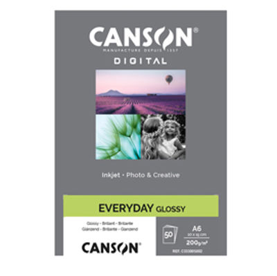 Immagine di Carta Inkjet Everyday - 10 x15 cm - 200 gr - lucida - 50 fogli - Canson [C33300S002]