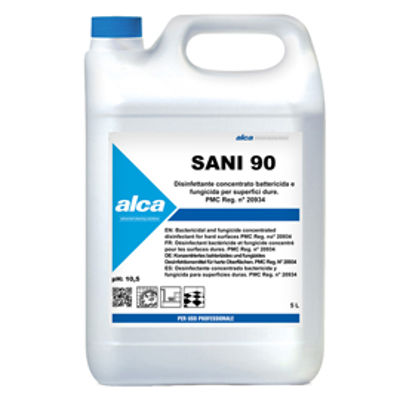 Immagine di Disinfettante concentrato Sani 90 - battericida - fungicida - 5 lt - Alca [ALC1209]