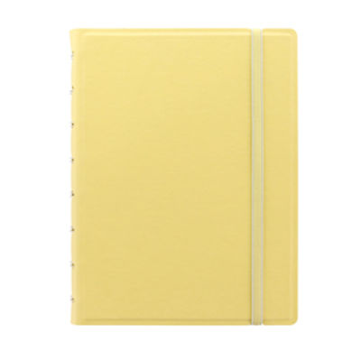 Immagine di Notebook - con elastico - copertina similpelle - A5 - 56 pagine - a righe - giallo limone - Filofax [L115061]