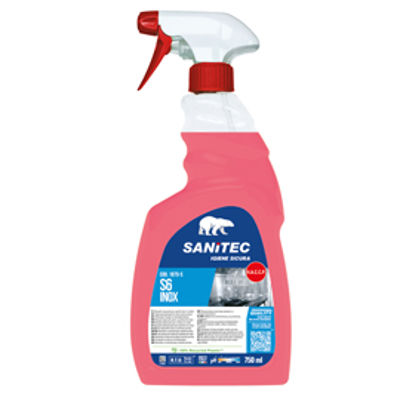 Immagine di Detergente sgrassante S6 Inox - per superfici - 750ml Sanitec [1875-S]