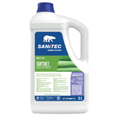 Immagine di Ammorbidente neutralizzante Softdet Green Power - super concentrato - 5 lt - Sanitec [San-3110]