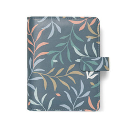 Immagine di Organiser Botanical - f.to Pocket 146 x 128 x 36 mm - con cinturino - blu - Filofax [22-022644]