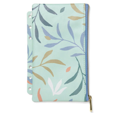 Immagine di Pochette Botanical - per organiser - c/zip - f.to A5 / Personal - menta - Filofax [132817]