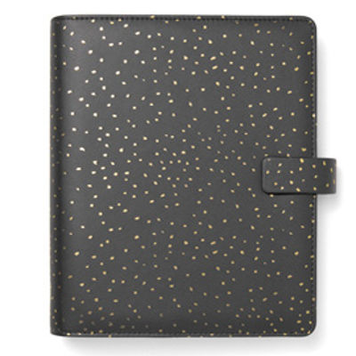 Immagine di Organiser Confetti - f.to A5 - 233 x 217 x 46 mm - con cinturino - nero - Filofax [22-028743]