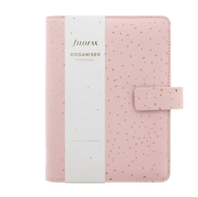 Immagine di Organiser Confetti - f.to Personal - 187 x 153 x 40 mm - con cinturino - rosa - Filofax [22-028723]