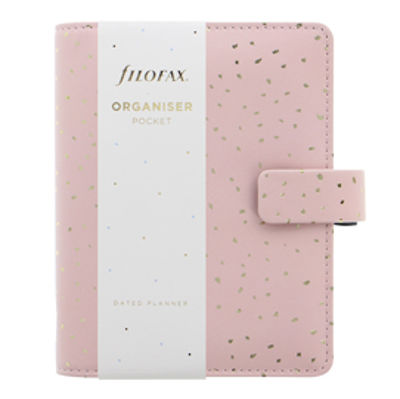 Immagine di Organiser Confetti - f.to Pocket - 146 x 128 x 36 mm - con cinturino - rosa - Filofax [22-028725]