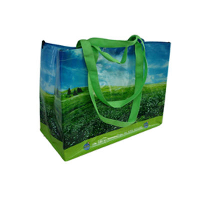 Immagine di Borsa ripiegabile - per la spesa - con ganci - PP - 38 x 43 x 20 cm - Berni Group [45/PE]