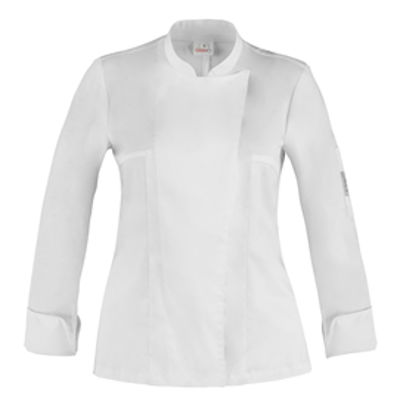 Immagine di Giacca da Chef Celine - da donna - taglia XL - bianco - Giblor's [Q8G00188-C01-XL]