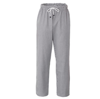 Immagine di Pantalone da cuoco Plutone - taglia S - bianco/quadretti neri - Giblor's [Q8P00195-Q32-S]