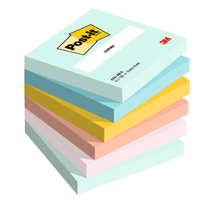 Immagine di Blocco Post it  Super Sticky - 654-BEA - 76 x 76 mm- 100 fogli - colori Beachside - Post-it [7100259201]