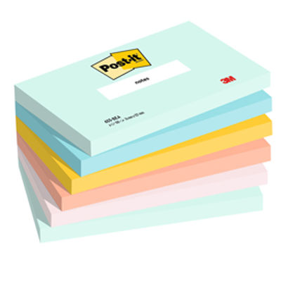 Immagine di Blocco Post it  Super Sticky - 655-BEA - 76 x 127 mm- 100 fogli - colori Beachside - Post-it [7100259082]