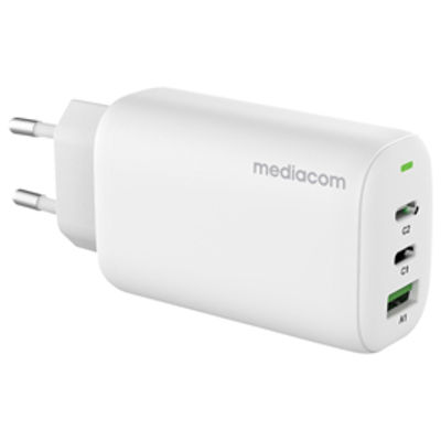 Immagine di Caricatore da muro - 65 W - porta USB Type-C - nero - Mediacom [MD-A150]