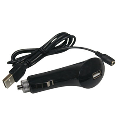 Immagine di Alimentatore car charger x tablet con 3 adattori Micro USB, Jack 0.75, Apple li [M-DCTABC]