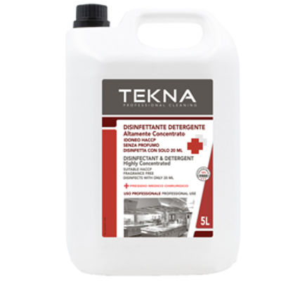 Immagine di Disinfettante detergente - per superfici - super concentrato - 5 lt - Tekna [k008]